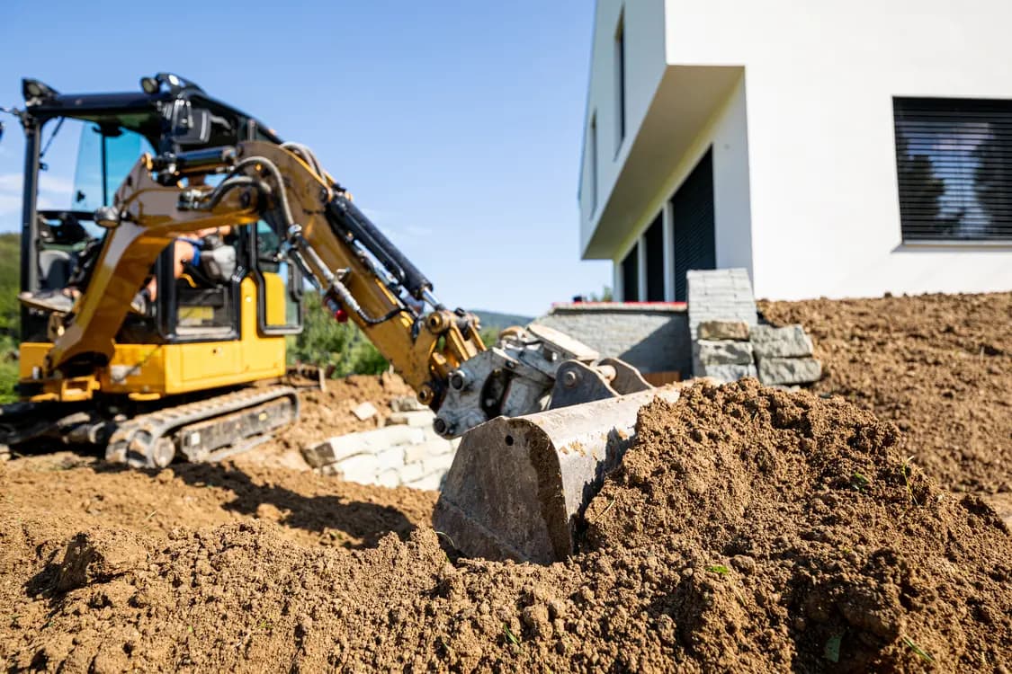Chantier de nivellement de terrain